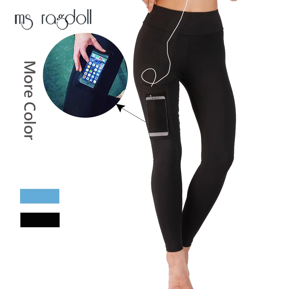 Женские Леггинсы для йоги одежда с карманами спортивные дышащая Спортивная бега