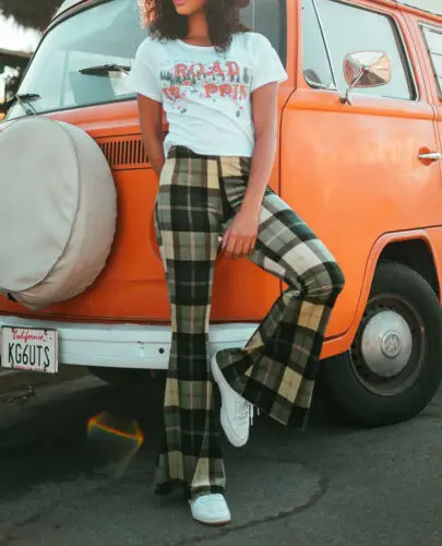 Fashion Womens Retro Plaid Pattern Bell-bottom Long Pants Fashion Casual Flare Pants
Fashion Womens Retro Plaid Pattern Bell-bottom Long Pants Fashion Casual Flare Pants