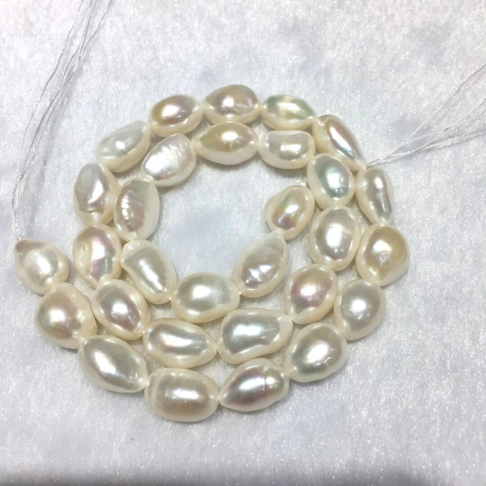 Натуральные Пресноводные 10 11 мм рисовые бусины барочного жемчуга|baroque pearl beads|pearl