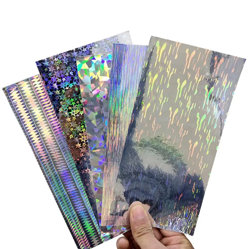 10Pcs Fishing Lure Stickers 20X10cm Silver Geometric Figure Laser Holographic Sticker Fishing Lure DIY Material Accessories
10Pcs Fishing Lure Stickers 20X10cm Silver Geometric Figure Laser Holographic Sticker Fishing Lure DIY Material Accessories