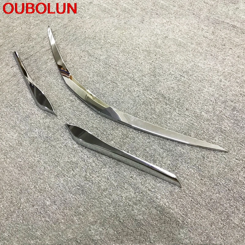 OUBOLUN 3 шт. ABS Chrome для Toyota Camry 2017 2018 автомобильная передняя решетка накладка рамка