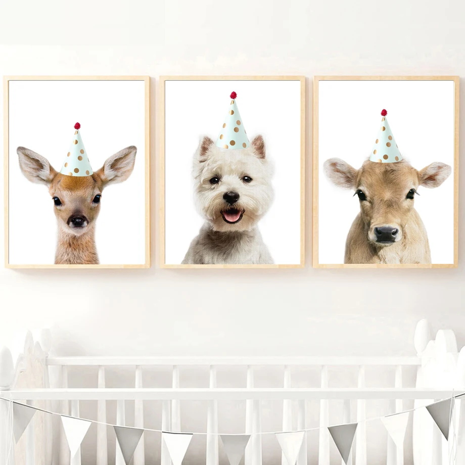 Deer Dog Cow Cap Wall Art Canvas Painting Nordic Posters And Prints Animal Wall Pictures Kids Baby Room Nursery Home Decor
Deer Dog Cow Cap Wall Art Canvas Painting Nordic Posters And Prints Animal Wall Pictures Kids Baby Room Nursery Home Decor