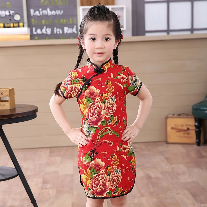 2021 Summer Chinese Qipao Dress Vintage Floral Embrodiery Ball Gown Girls Dresses Cheongsam Kids Girls Wedding Party
2021 Summer Chinese Qipao Dress Vintage Floral Embrodiery Ball Gown Girls Dresses Cheongsam Kids Girls Wedding Party