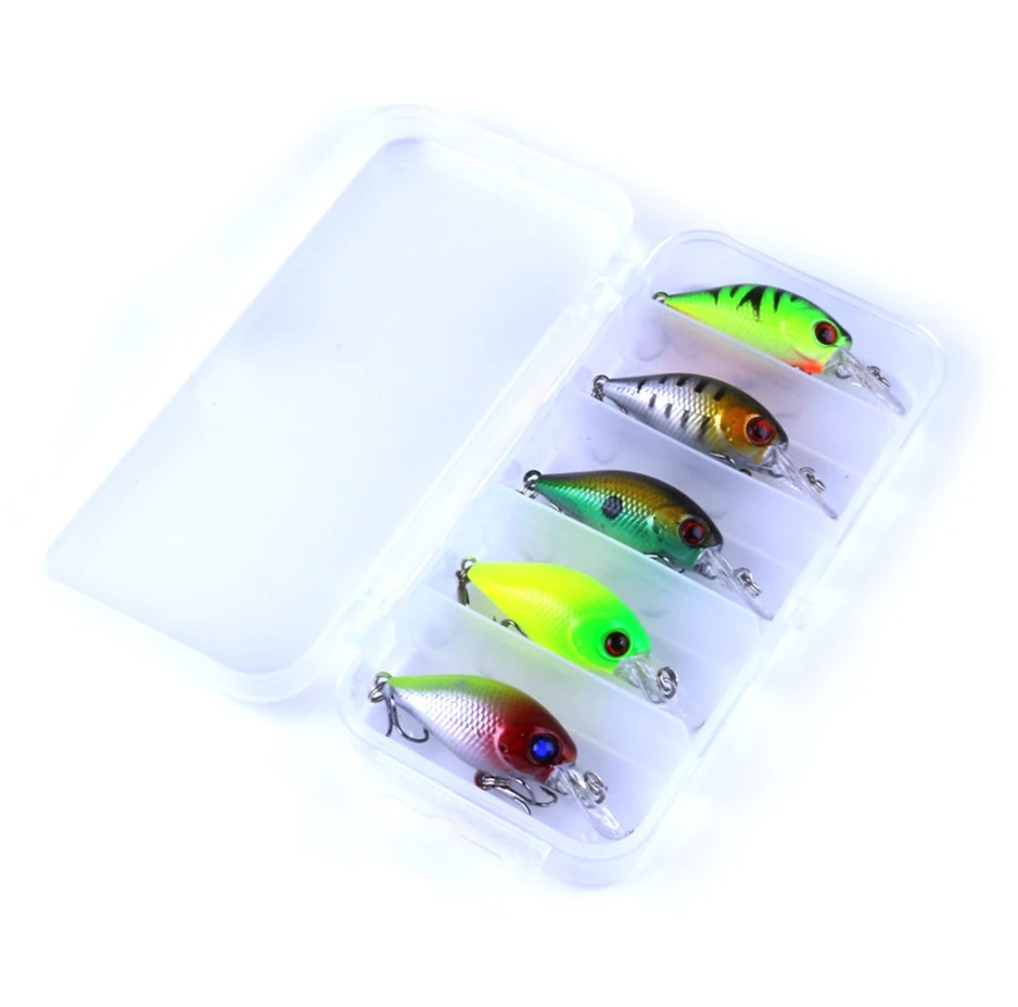 5Pcs 4.2G Set Fishing Lure Kit Minnow Floating Lure Crankbait Artificial Bait Pesca Jig Fishing Hook Set With Fishing Tackle Box
5Pcs 4.2G Set Fishing Lure Kit Minnow Floating Lure Crankbait Artificial Bait Pesca Jig Fishing Hook Set With Fishing Tackle Box