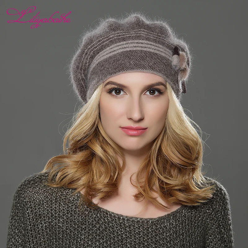 LILIYABAIHE NEW Style Women winter hat knitted wool angora beret classic Patchwork of mink flower decoration cap Double warm hat
LILIYABAIHE NEW Style Women winter hat knitted wool angora beret classic Patchwork of mink flower decoration cap Double warm hat