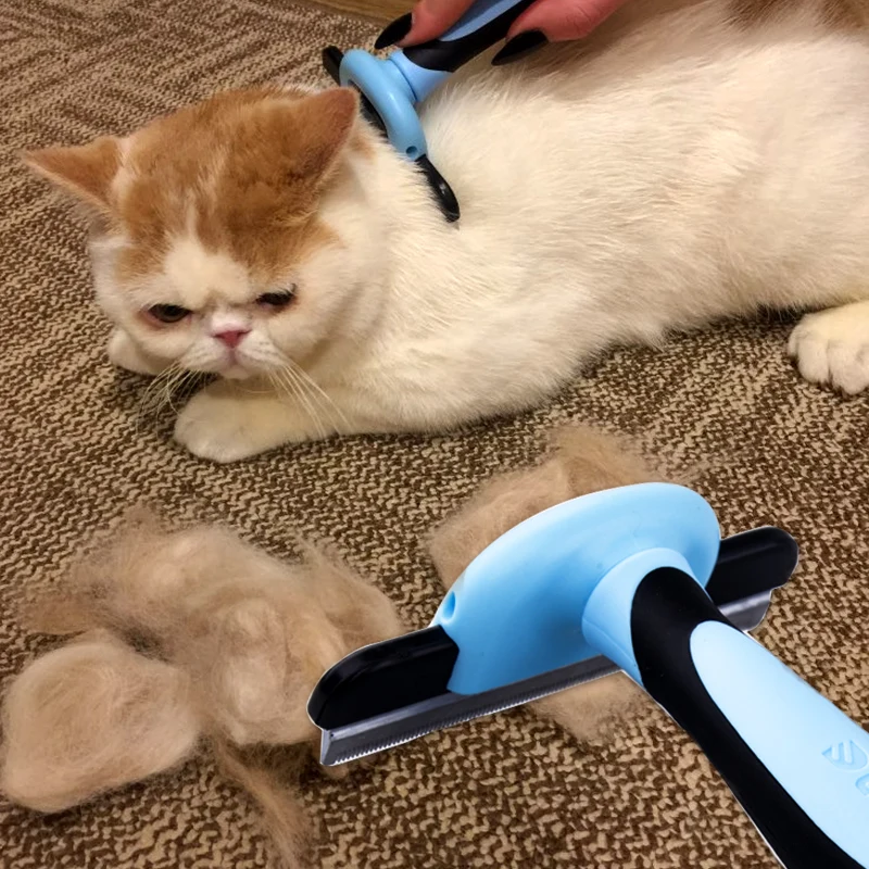 Hair Removal Brush Comb for Cats Dog Deshedding Slicker Trimming Pet Fur Scraper Thinning Grooming Tools Stainless Steel Blade
Hair Removal Brush Comb for Cats Dog Deshedding Slicker Trimming Pet Fur Scraper Thinning Grooming Tools Stainless Steel Blade
