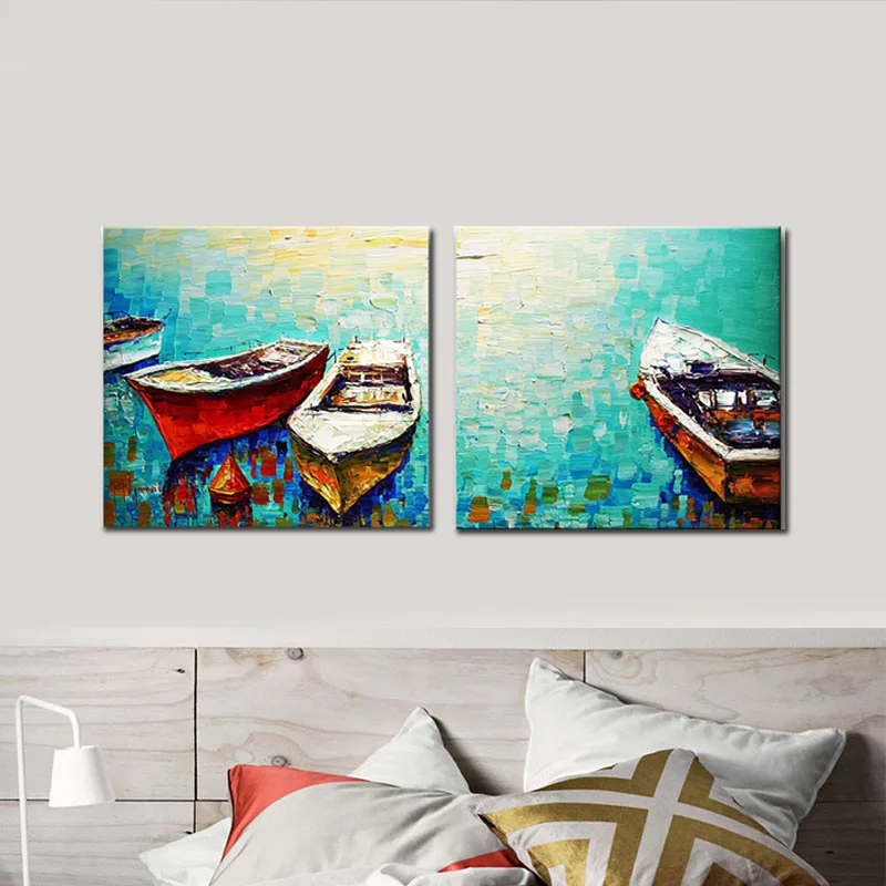 Thick Textured 2 pieces Hand painted Modern Abstract Sea Boats Canvas Oil Painting Wall Art Home Decoration for Living Room
Thick Textured 2 pieces Hand painted Modern Abstract Sea Boats Canvas Oil Painting Wall Art Home Decoration for Living Room