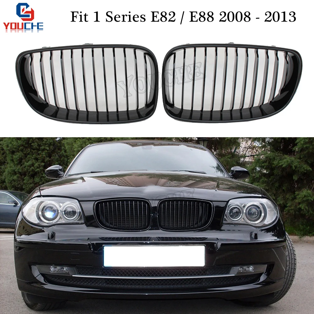 E82 E88 для замены бампера Решетка BMW 1 серии E81 E87 2008 2013 купе хэтчбек 116i 118i 120i 125i 128i