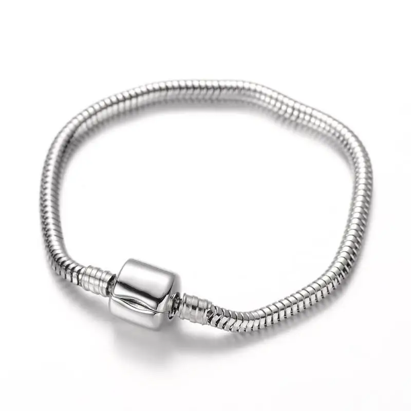 304 Stainless Steel European Style Snake Chains Bracelet Makings, with European Clasps, Stainless Steel Color, 190x4mm
304 Stainless Steel European Style Snake Chains Bracelet Makings, with European Clasps, Stainless Steel Color, 190x4mm