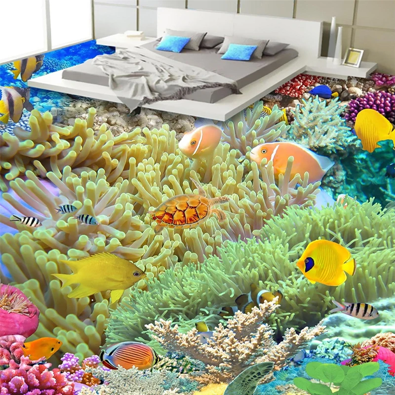 3D Flooring Wallpaper Custom Stereoscopic Photo Wall Cover Colorful Underwater World Floor Sticker PVC Self Adhesive Wall Paper
3D Flooring Wallpaper Custom Stereoscopic Photo Wall Cover Colorful Underwater World Floor Sticker PVC Self Adhesive Wall Paper