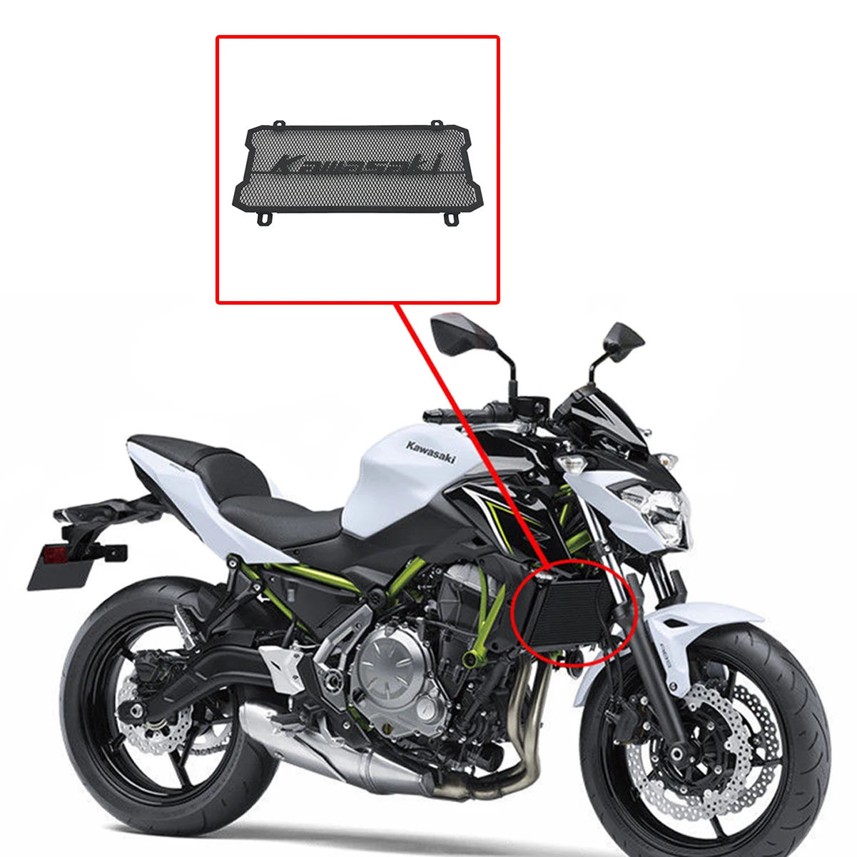 Защитная решетка радиатора для мотоцикла Kawasaki Z650 Z 650 2017 2018 2019 | Автомобили и