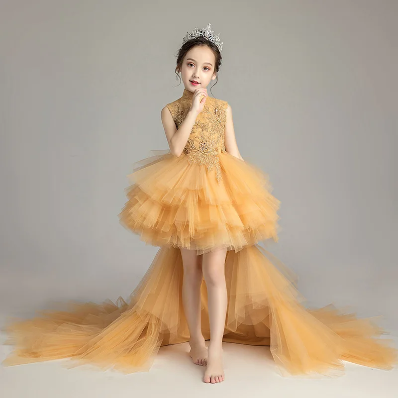 Girls' Evening Dress Flower Girl Wedding Formal Party Princess High-end Dress Piano Show Costumes with Removable Trailing
Girls' Evening Dress Flower Girl Wedding Formal Party Princess High-end Dress Piano Show Costumes with Removable Trailing
