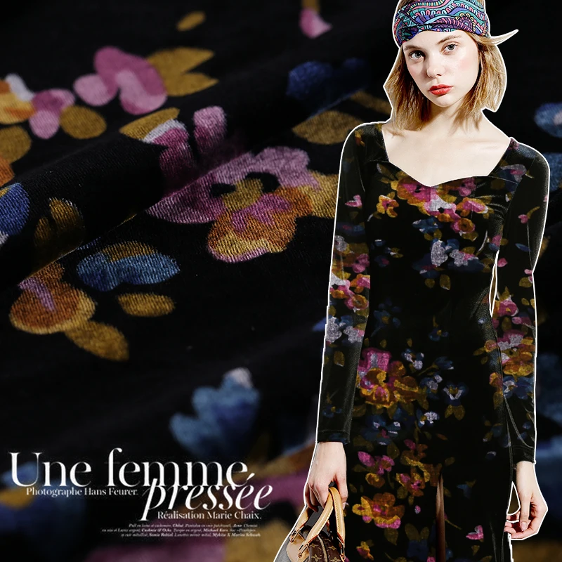 Europe and the United States autumn flocking silk velvet fabric for dress cheongsam tissu au metre telas patchwork DIY christmas 
Europe and the United States autumn flocking silk velvet fabric for dress cheongsam tissu au metre telas patchwork DIY christmas