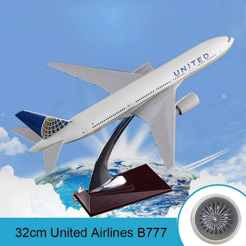32cm United Airlines Boeing 777 airplane model B777 America airbus European USA United resin ornaments crafts aircraft model
32cm United Airlines Boeing 777 airplane model B777 America airbus European USA United resin ornaments crafts aircraft model