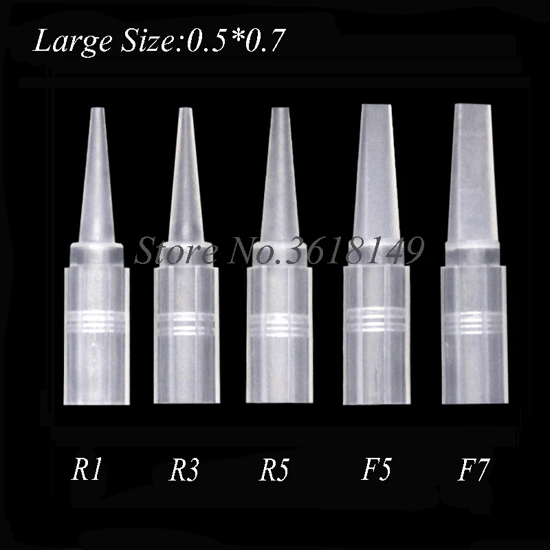 1R 3R 5R F5 F7 Tattoo Needle Tips Disposable Plastic Needles Cap Permanent Makeup Eyebrow Lips Machine Giant Sun Large Size
1R 3R 5R F5 F7 Tattoo Needle Tips Disposable Plastic Needles Cap Permanent Makeup Eyebrow Lips Machine Giant Sun Large Size