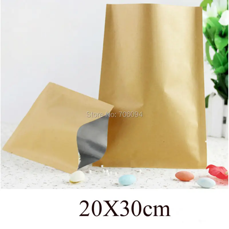 100PCS 20x30cm(7.87''x11.81'') Heat seal kraft paper bag,nut/candy/Tea kraft bag,top open Aluminum foil lining kraft paper bag
100PCS 20x30cm(7.87''x11.81'') Heat seal kraft paper bag,nut/candy/Tea kraft bag,top open Aluminum foil lining kraft paper bag
