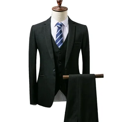 The new fashion trends fall 2020 checked long-sleeved suit three-piece suit men's clothing
The new fashion trends fall 2020 checked long-sleeved suit three-piece suit men's clothing