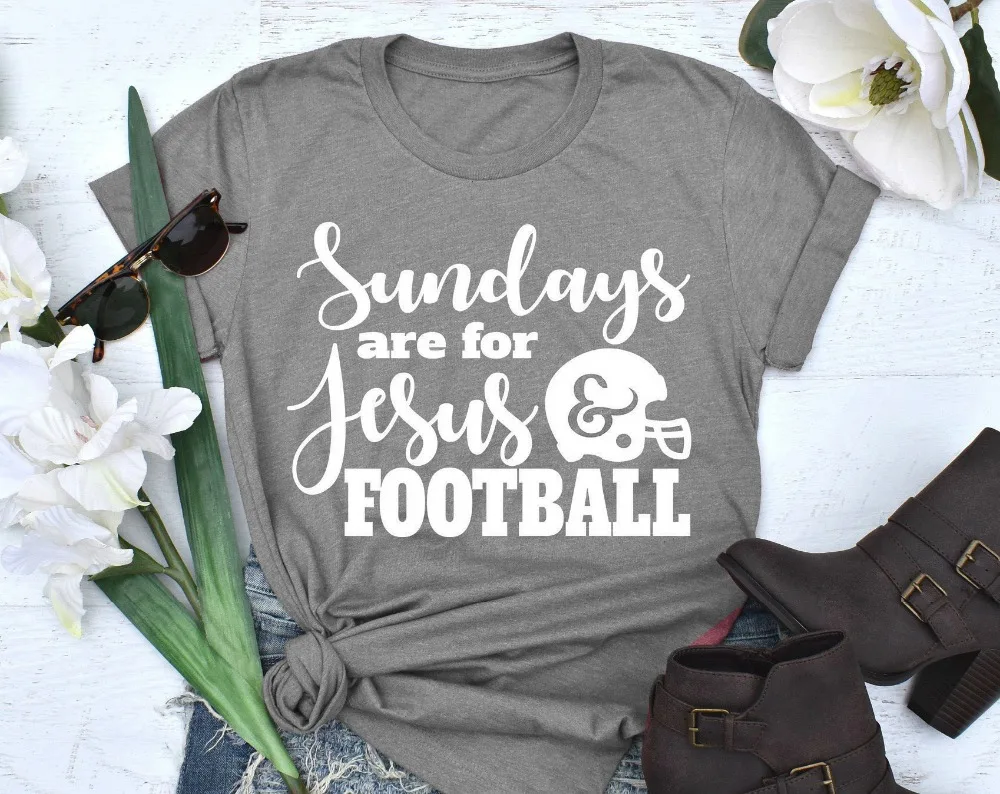 Sundays are for Jesus and F*otball t-shirt women fashion graphic vintage camisetas tumblr grunge cotton casual shirt goth tees
Sundays are for Jesus and F*otball t-shirt women fashion graphic vintage camisetas tumblr grunge cotton casual shirt goth tees