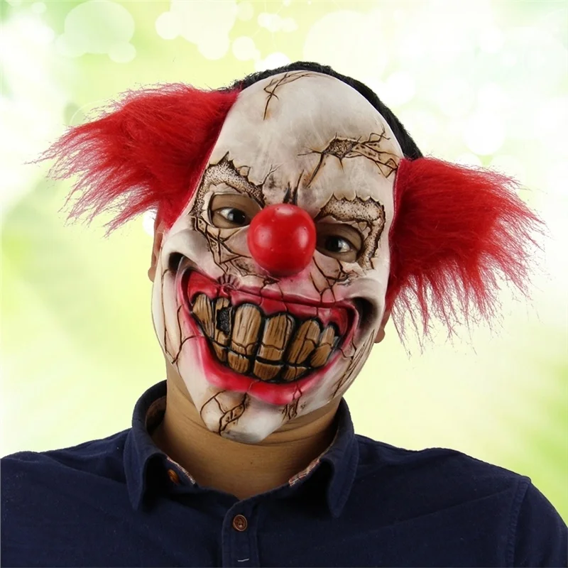 Фото Маскарадные маскарадные костюмы на Хэллоуин жуткая Реалистичная маска Джокера