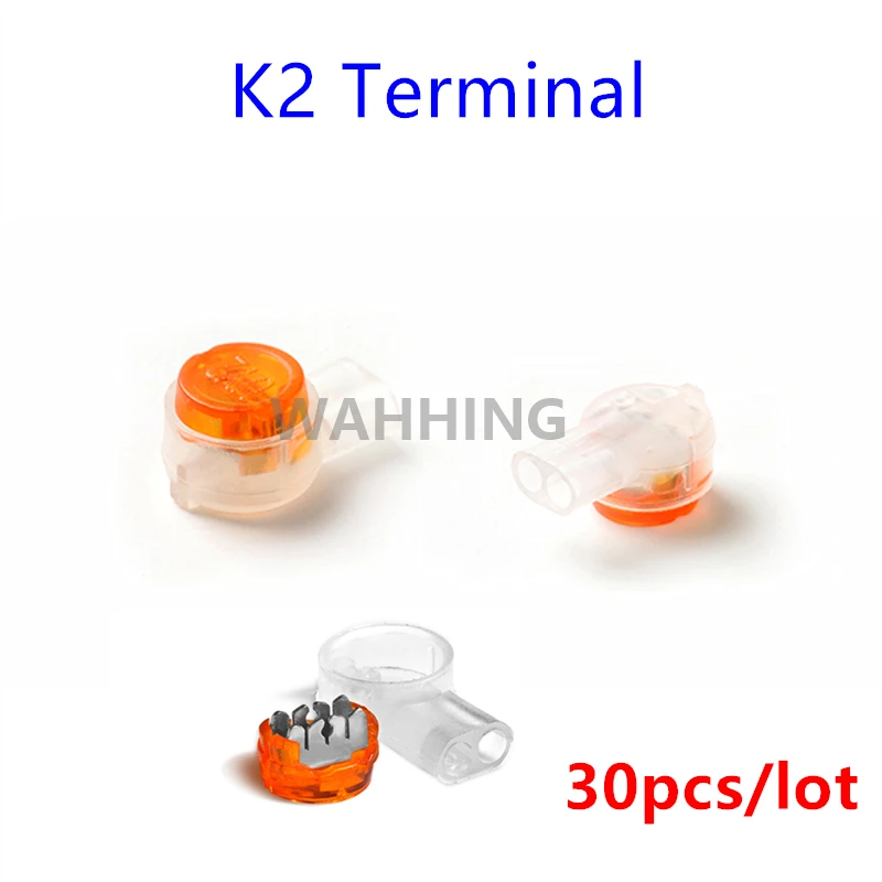30pcs K2 Cable Terminal Connection Mini Wire Quick-Fit Splicing K2 Connector Terminals Block For Telephone Light HY1125
30pcs K2 Cable Terminal Connection Mini Wire Quick-Fit Splicing K2 Connector Terminals Block For Telephone Light HY1125