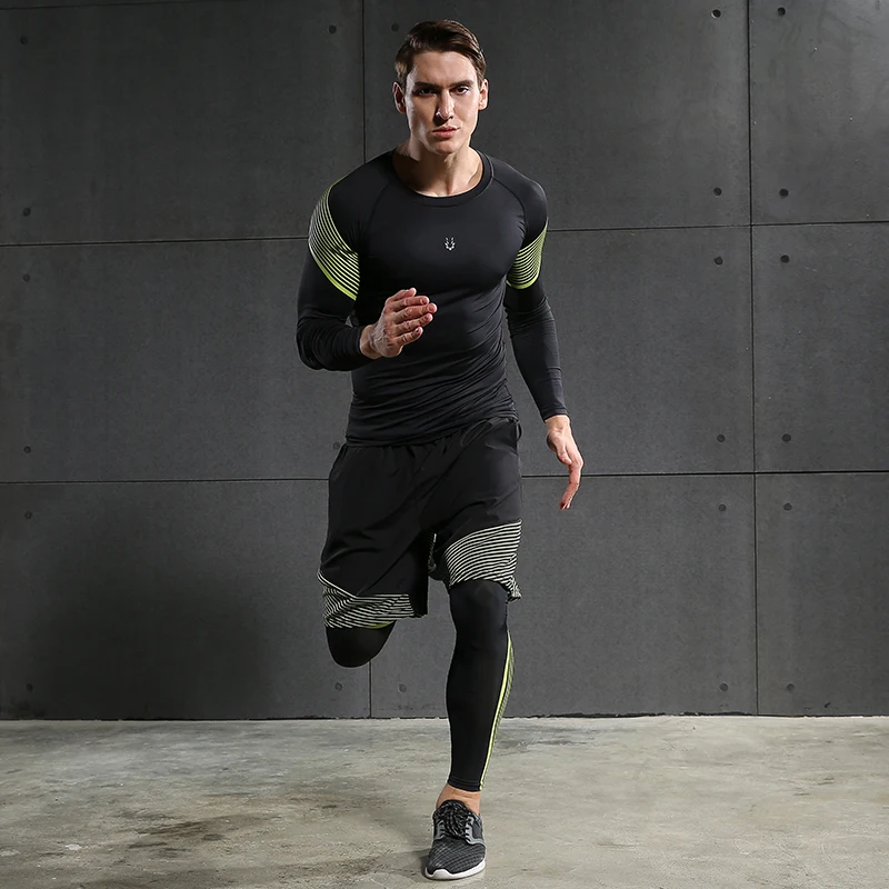 Men's Running Sets Sportswear Compression Leggings Pants Shirts with Shorts for Running Joggers Gym Fitness Ball games
Men's Running Sets Sportswear Compression Leggings Pants Shirts with Shorts for Running Joggers Gym Fitness Ball games