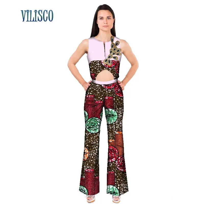 Summer Casual Dew Navel Jumpsuit Bazin Riche African Print Applique Jumpsuit for Women Traditional African Women Clothing WY2975
Summer Casual Dew Navel Jumpsuit Bazin Riche African Print Applique Jumpsuit for Women Traditional African Women Clothing WY2975