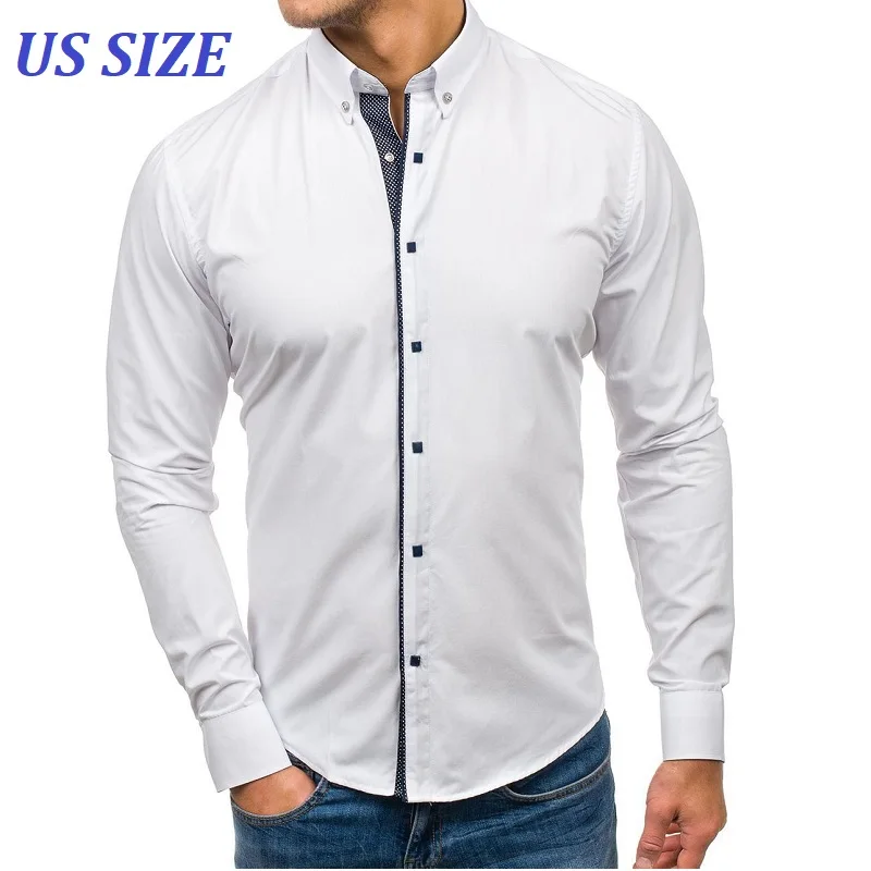 US Size 100% Cotton Mens Dress Shirts Long Sleeve Formal Shirt Men Social Business Shirts Camisa Masculin Chemise Homme TS-520
US Size 100% Cotton Mens Dress Shirts Long Sleeve Formal Shirt Men Social Business Shirts Camisa Masculin Chemise Homme TS-520