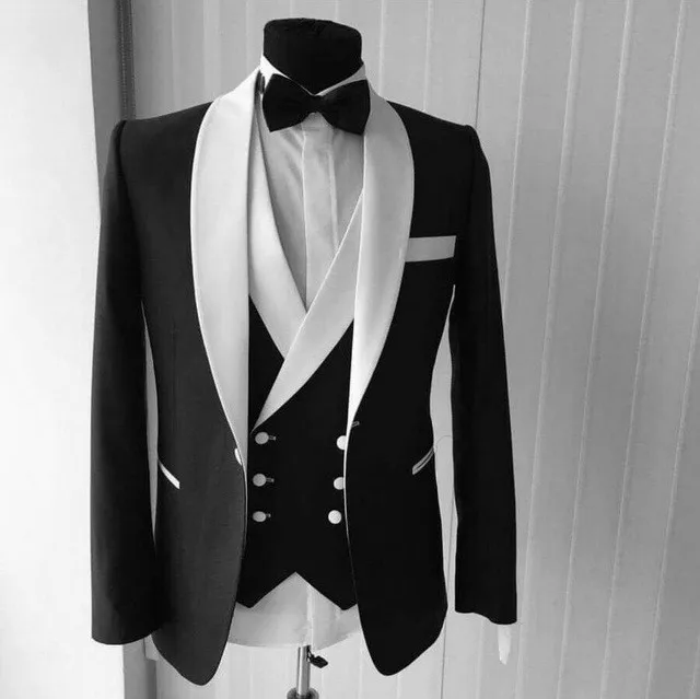 New Design One Button Black Groom Tuxedos Shawl Lapel Groomsmen Mens Wedding Prom Suits (Jacket+Pants+Vest+Tie) NO:172
New Design One Button Black Groom Tuxedos Shawl Lapel Groomsmen Mens Wedding Prom Suits (Jacket+Pants+Vest+Tie) NO:172