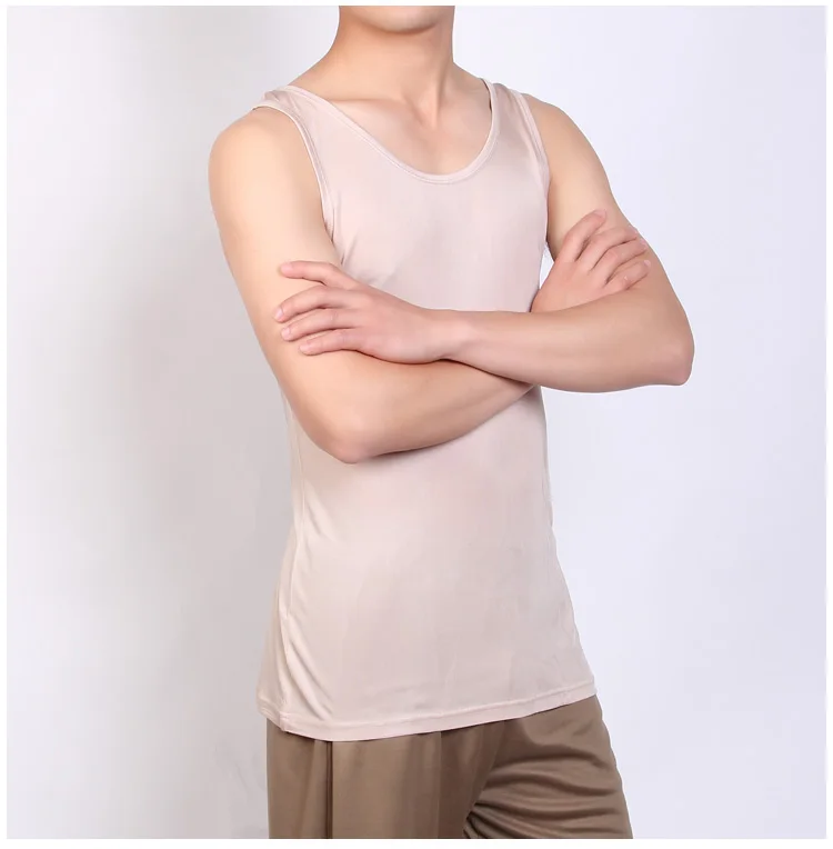 Men 90% Pure Silk Tank Top Comfort Under Shirts Singlet Leisure Vests Male Tank Tops
Men 90% Pure Silk Tank Top Comfort Under Shirts Singlet Leisure Vests Male Tank Tops