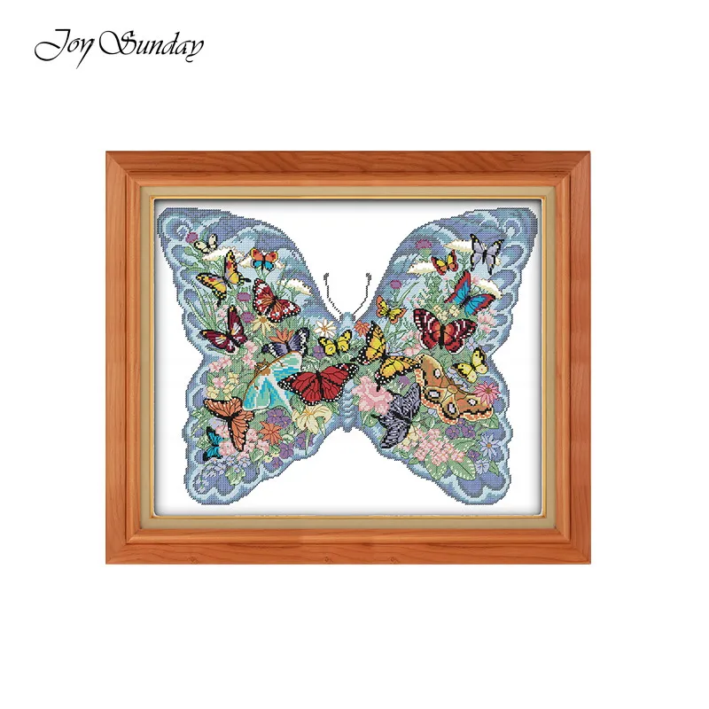 Joy Sunday Butterfly Stamped Cross Stitch Kit DMC 11 14CT Animal Cotton Thread Painting Printed Canvas Embroidery Needlework Set
Joy Sunday Butterfly Stamped Cross Stitch Kit DMC 11 14CT Animal Cotton Thread Painting Printed Canvas Embroidery Needlework Set