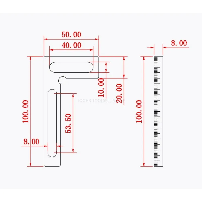 100mm Precision Woodworking L-Square Mini square Aluminium Alloy Mini Clamping Square Woodworking DIY Tool
100mm Precision Woodworking L-Square Mini square Aluminium Alloy Mini Clamping Square Woodworking DIY Tool