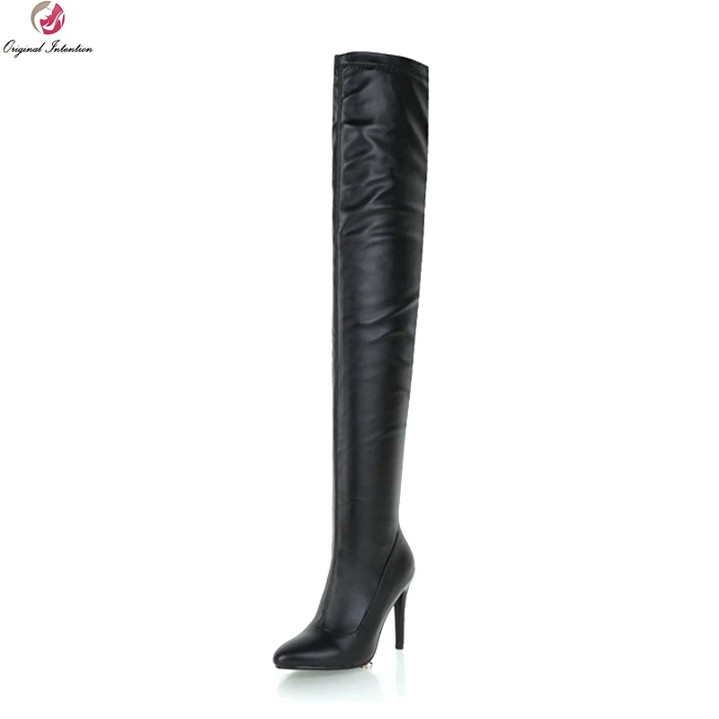 Original Intention Fashion Women Thigh High Boots Pointed Toe High Heels Boots Black White Ladies Shoes Woman Plus US Size 3-16
Original Intention Fashion Women Thigh High Boots Pointed Toe High Heels Boots Black White Ladies Shoes Woman Plus US Size 3-16