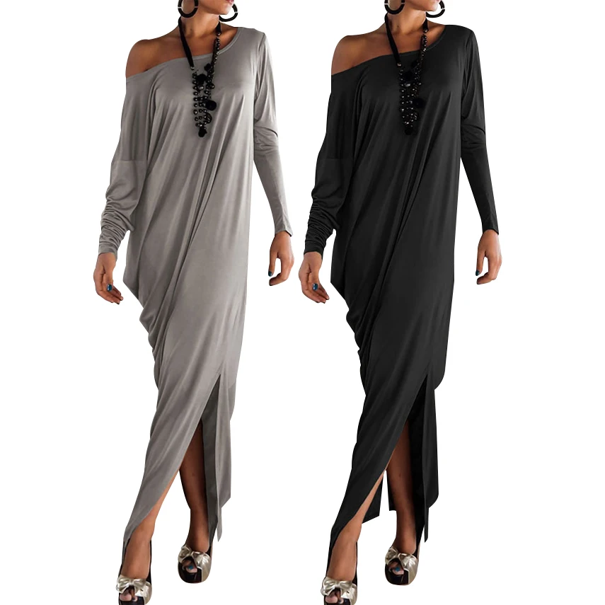 2016 Black Plus Size Women Long Dress Cotton Women Clothing Floor Length Dress Party Dress Off Shoulder Batwing Sleeve Robe
2016 Black Plus Size Women Long Dress Cotton Women Clothing Floor Length Dress Party Dress Off Shoulder Batwing Sleeve Robe