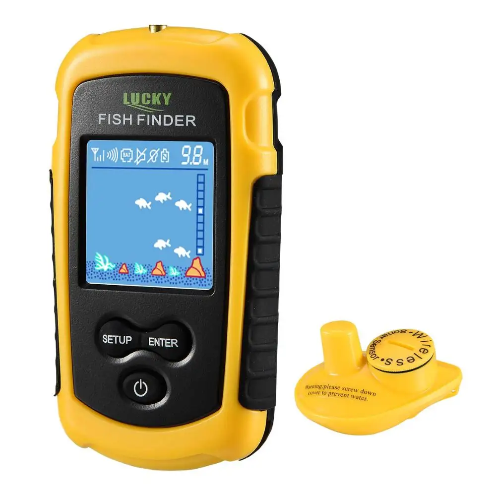 Hot sale Lucky FFCW1108-1 color display Wireless Fish Finder Alarm 40M/130FT depth echo sounder fish finder for fishing lure
Hot sale Lucky FFCW1108-1 color display Wireless Fish Finder Alarm 40M/130FT depth echo sounder fish finder for fishing lure