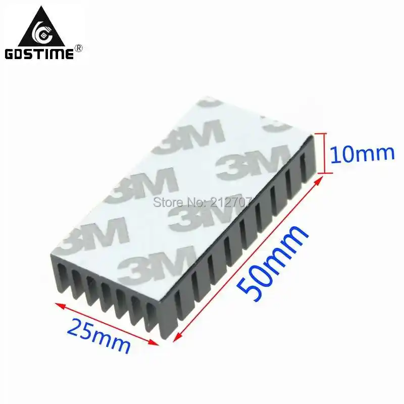 2 Pieces/lot Gdstime 50x25x10mm Heatsink Black Anodized Radiator Heat sink Cooling Cooler
2 Pieces/lot Gdstime 50x25x10mm Heatsink Black Anodized Radiator Heat sink Cooling Cooler