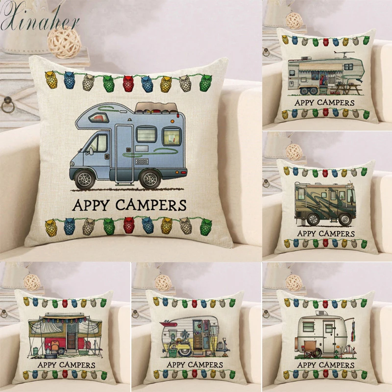 Happy Campers Автомобильная наволочка из хлопка и льна Happy Campers наволочка для дивана домашняя искусственная наволочка
Happy Campers Автомобильная наволочка из хлопка и льна Happy Campers наволочка для дивана домашняя искусственная наволочка