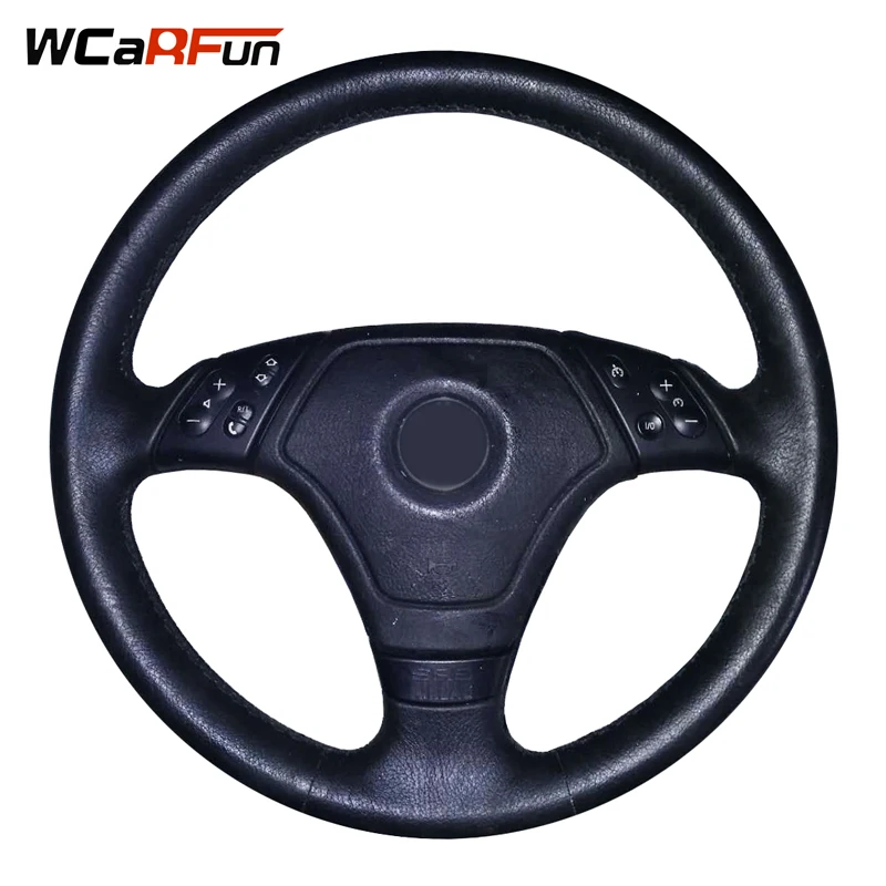 WCaRFun Hand-Stitched Black Genuine Leather Car Steering Wheel Cover Auto Steering Cover for BMW E46 E36 E39
WCaRFun Hand-Stitched Black Genuine Leather Car Steering Wheel Cover Auto Steering Cover for BMW E46 E36 E39