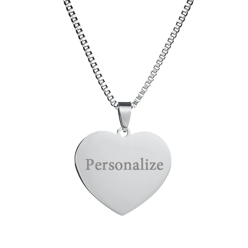 Кулон в виде сердца из нержавеющей стали ожерелье с надписью|heart pendant|necklace stainless