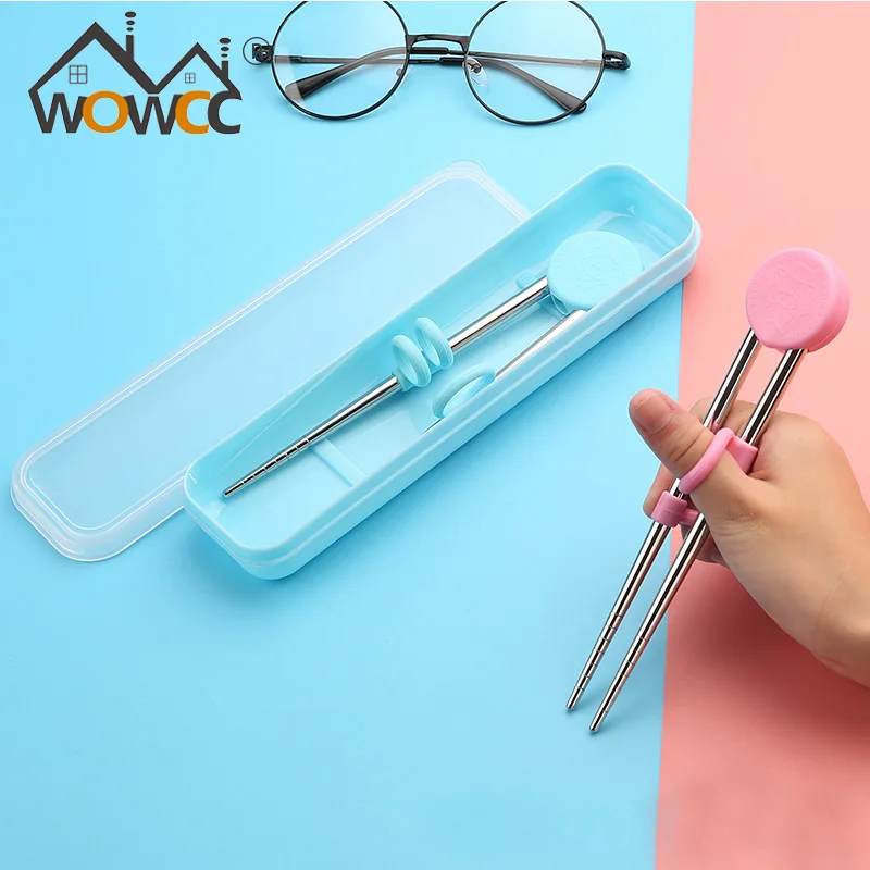 WOWCC 1Pair Children Chopsticks For Kids Baby Staniless Steel Cartoon Learning Reusable Training Chopsticks Home Baby Products
WOWCC 1Pair Children Chopsticks For Kids Baby Staniless Steel Cartoon Learning Reusable Training Chopsticks Home Baby Products