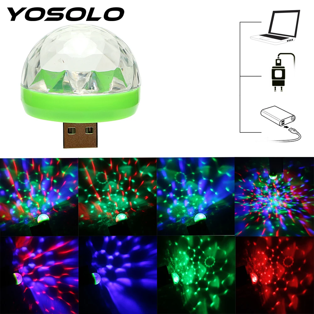 YOSOLO мини USB Цвет Фул неоновый светильник изменения Портативный сценический