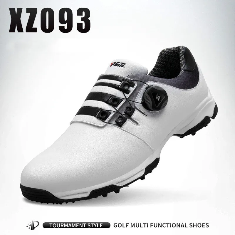 2018 New Arrival PGM Golf Shoes Male Golf Anti-skid Waterproof Breathable Belt Rotary Buckle Sports Shoes For Men Size US 7-10 
2018 New Arrival PGM Golf Shoes Male Golf Anti-skid Waterproof Breathable Belt Rotary Buckle Sports Shoes For Men Size US 7-10