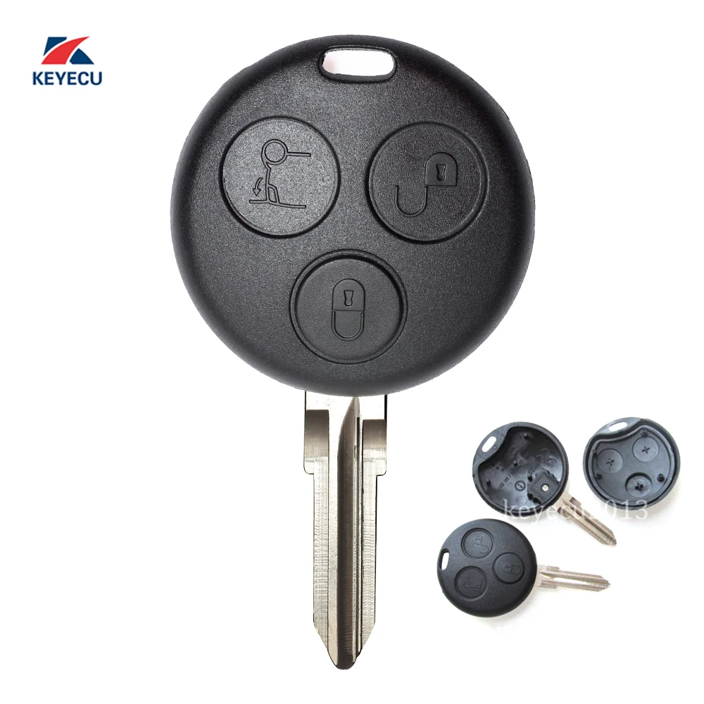 KEYECU Replacement Remote Car Key Shell Case Fob for Smart Fortwo Forfour Roadster City Passion 2000-2005 With 2 Infrared Holes
KEYECU Replacement Remote Car Key Shell Case Fob for Smart Fortwo Forfour Roadster City Passion 2000-2005 With 2 Infrared Holes