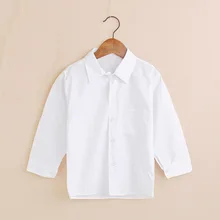 Plain White Baby Boys Shirts Children Clothes Classic Top Kids Tee Cotton Girl Jumper Solid Student Uniform