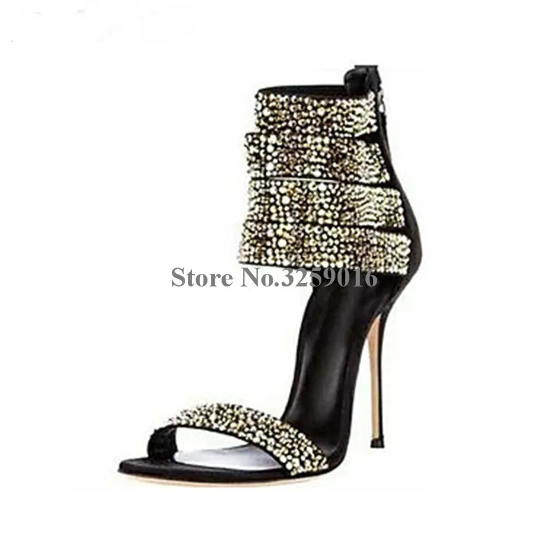 Silver Gold Rhinestone Gladiator Sandals New Fashion Women Bling Bling Ankle Wrap Crystal High Heel Sandals Formal Dress Shoes
Silver Gold Rhinestone Gladiator Sandals New Fashion Women Bling Bling Ankle Wrap Crystal High Heel Sandals Formal Dress Shoes