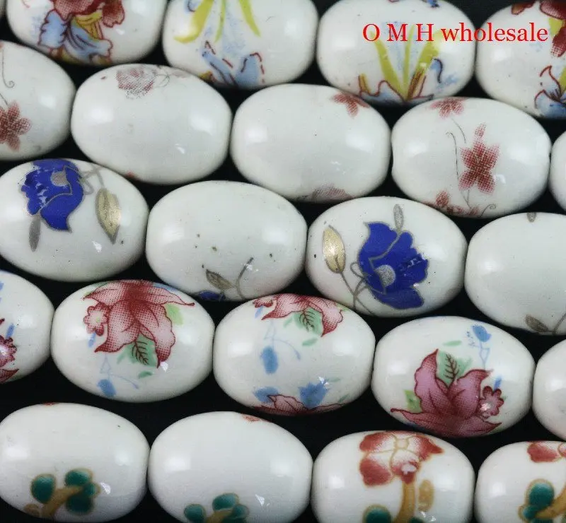 OMH wholesale Free ship 100pcs flowers color oval spacer Beads loose Porcelain ceramic beads 17x13mm ZL10
OMH wholesale Free ship 100pcs flowers color oval spacer Beads loose Porcelain ceramic beads 17x13mm ZL10