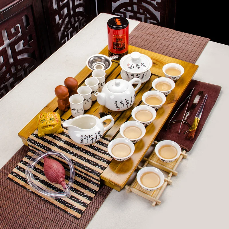 2017 New Tea Set China Style Exquisite Ceramic Tea Cup Saucers Kit With Tea Tray TeaPot Tea Accessories Gifts For Friends A020
2017 New Tea Set China Style Exquisite Ceramic Tea Cup Saucers Kit With Tea Tray TeaPot Tea Accessories Gifts For Friends A020