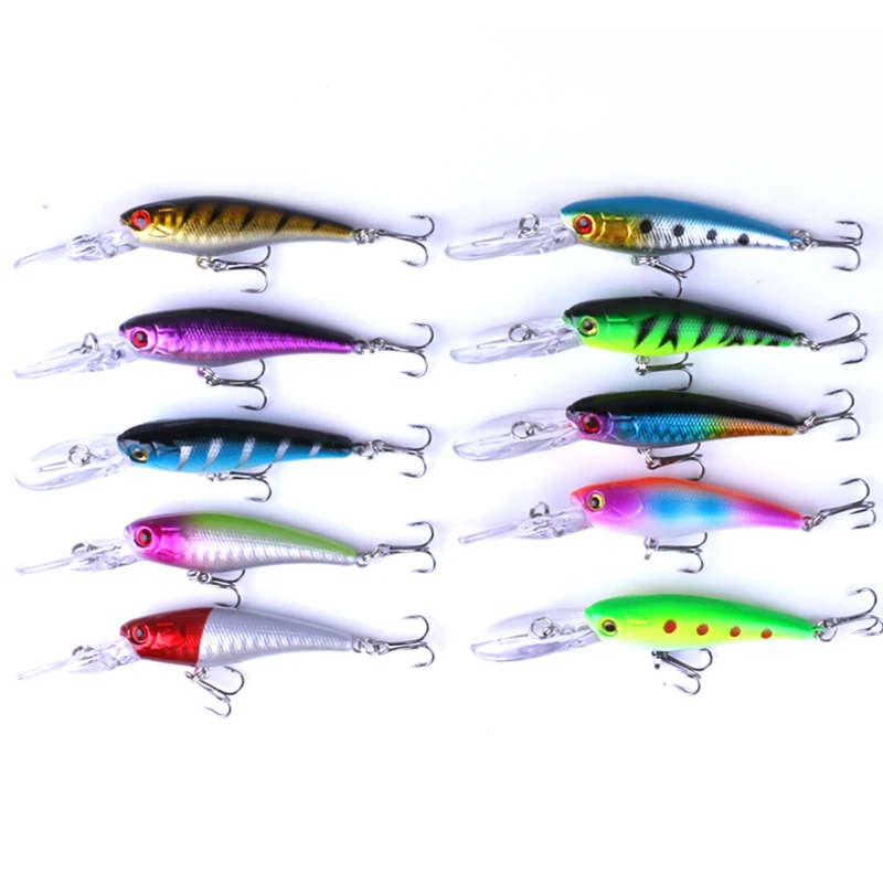 10pcs Hard Bait Minnow 9.5cm/7.3g Fishing Lures Set Floating Lure 3D Eyes Artificial Baits Fishing Tackle
10pcs Hard Bait Minnow 9.5cm/7.3g Fishing Lures Set Floating Lure 3D Eyes Artificial Baits Fishing Tackle