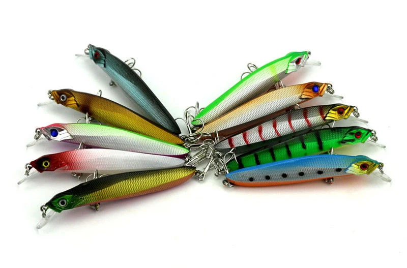 10pcs 10cm/8g Fishing lure Bionic Bait saltwater Crank bait Pencil Minnow Artificial Swimbaits Tackle 0.3-0.9m Swimming Depth
10pcs 10cm/8g Fishing lure Bionic Bait saltwater Crank bait Pencil Minnow Artificial Swimbaits Tackle 0.3-0.9m Swimming Depth
