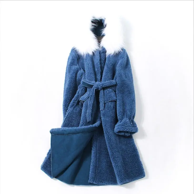 High-end Brand Winter Fur Coat Female Lambswool Coat with belt Lady Big Fur Hooded Jacket Women Thicken Warm Overcoats
High-end Brand Winter Fur Coat Female Lambswool Coat with belt Lady Big Fur Hooded Jacket Women Thicken Warm Overcoats