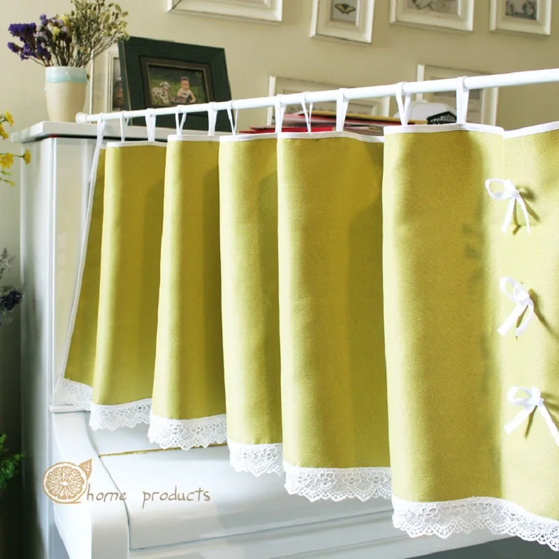 Free shipping Pastoral Bowknot lace sling coffee curtain kitchen curtains for living room bedroom Solid green yellow customized
Free shipping Pastoral Bowknot lace sling coffee curtain kitchen curtains for living room bedroom Solid green yellow customized
